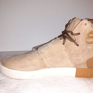 Adidas Tubular Invader Strap Linen Khaki - Size 7